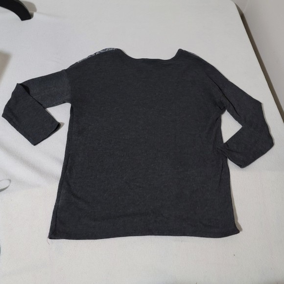 Charming Charlie Floral embroidered long sleeve top boho S - Picture 6 of 10